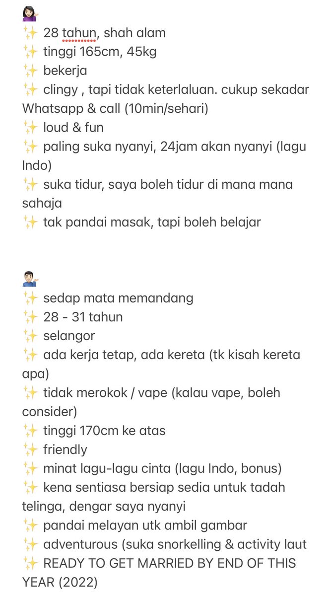 Frhsyhd's tweet photo. Hi @TwtJodohMY
I’m helping out my friend to find her ‘missing piece’. She’s ready to mingle and get married by the end of this year. 
If you’re interested, feel free to DM me, i’ll share more deets abt her 😊 https://t.co/5H0DSIQ8vU