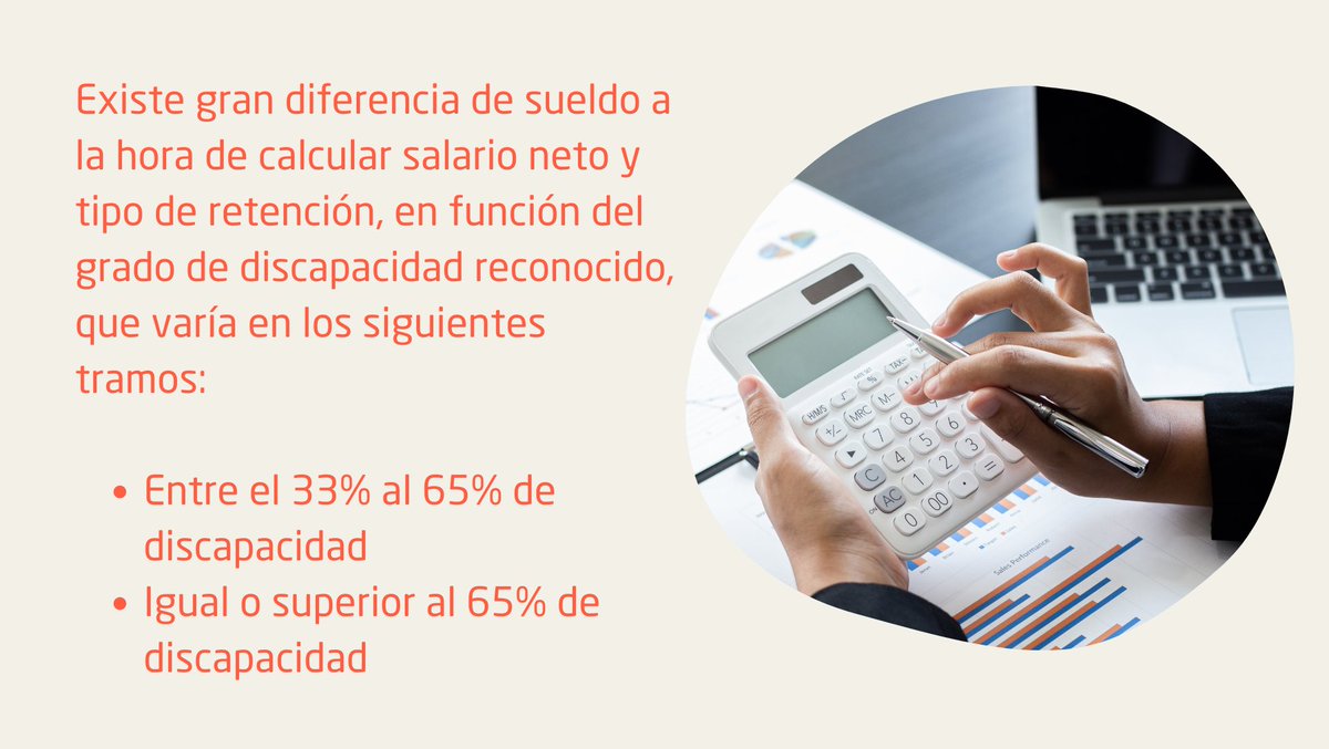 ¿Sabías que hay diferencias de sueldo en función del grado de discapacidad reconocido que tengas? ¿Sabes cómo calcularlo?

neurolegal.es/.../diferencia…

Calculadora para calcular tu sueldo👇
cincodias.elpais.com/her.../calcula…
#discapacidad #discapacitat #empleo #ocupacion