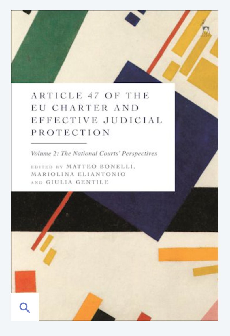 'Article 47 of the EU Charter and Effective Judicial Protection Volume 2: The National Courts' Perspectives' is getting ready. Thanks to @Hartpublishing for the beautiful cover design! #effectivejudicialprotection #EUCharter #nationalcourts @M_Eliantonio @teobone