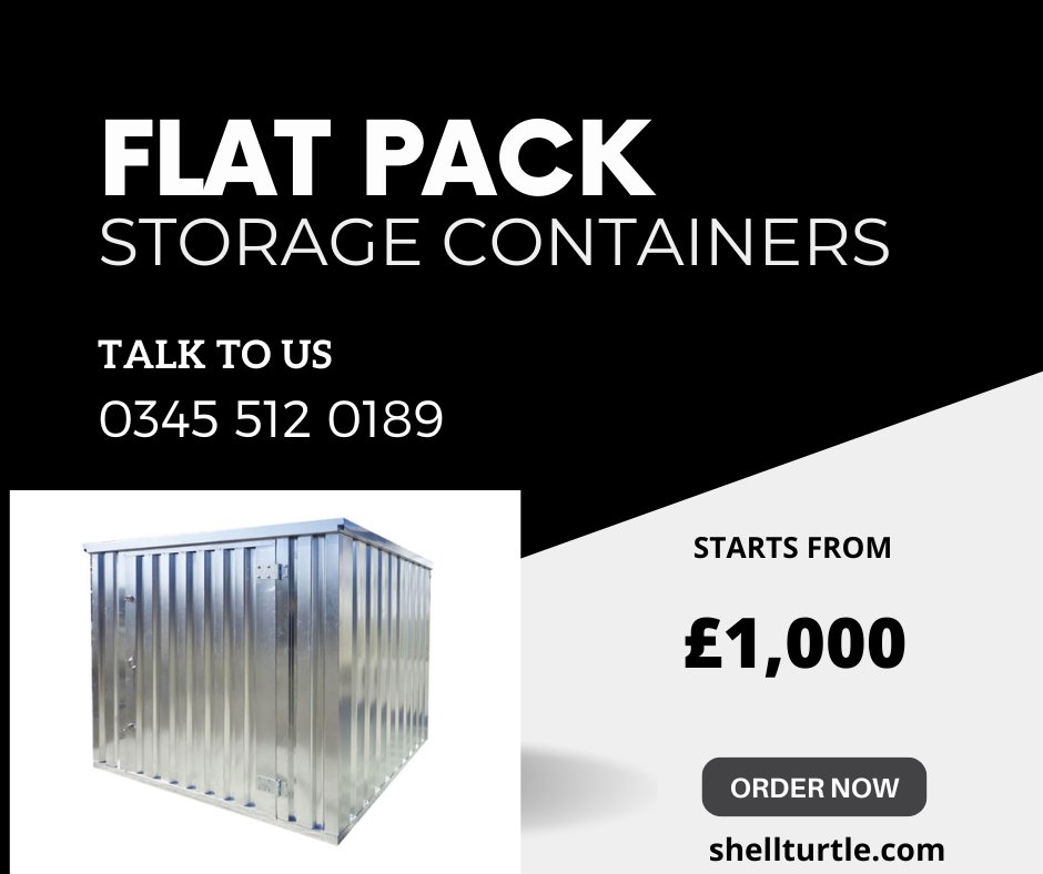 shellturtleuk's tweet image. Flat pack storage containers for sale in UK Call us For Quick Quote: 0345 512 0189
shellturtle.com #flatpack #flatpackstorage #UK