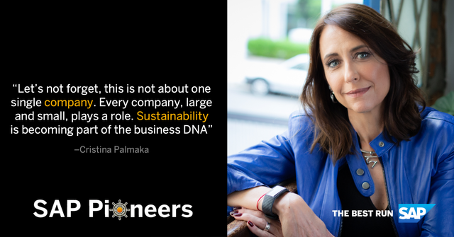 For <a href="/cristinapalmaka/">Cristina Palmaka</a>, diversity is more than just gender and sustainability is more than just trees. Read her SAP Pioneers story. (via <a href="/SAPNews/">SAP News</a> <a href="/SAPLatinAmerica/">saplatinamerica</a>) bit.ly/3zapFhk