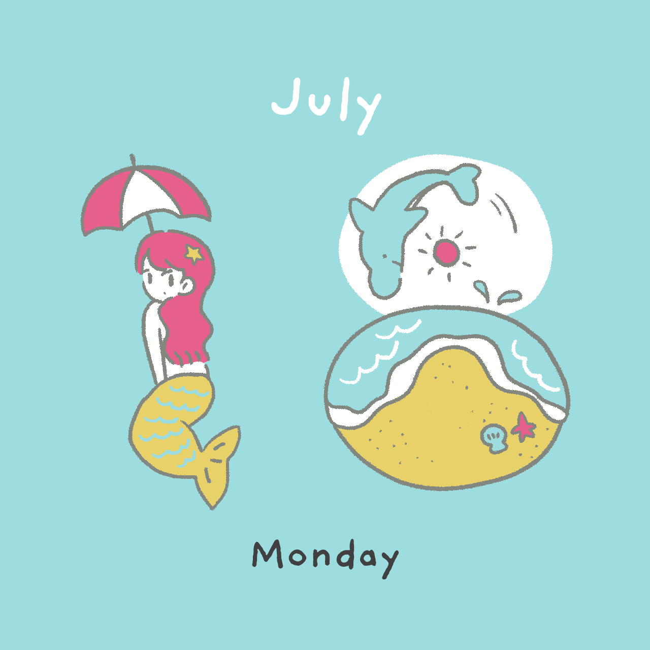 123 毎日記念日 July 18 22 海の日 毎日記念日 イラスト T Co Arfc0ket2o Twitter