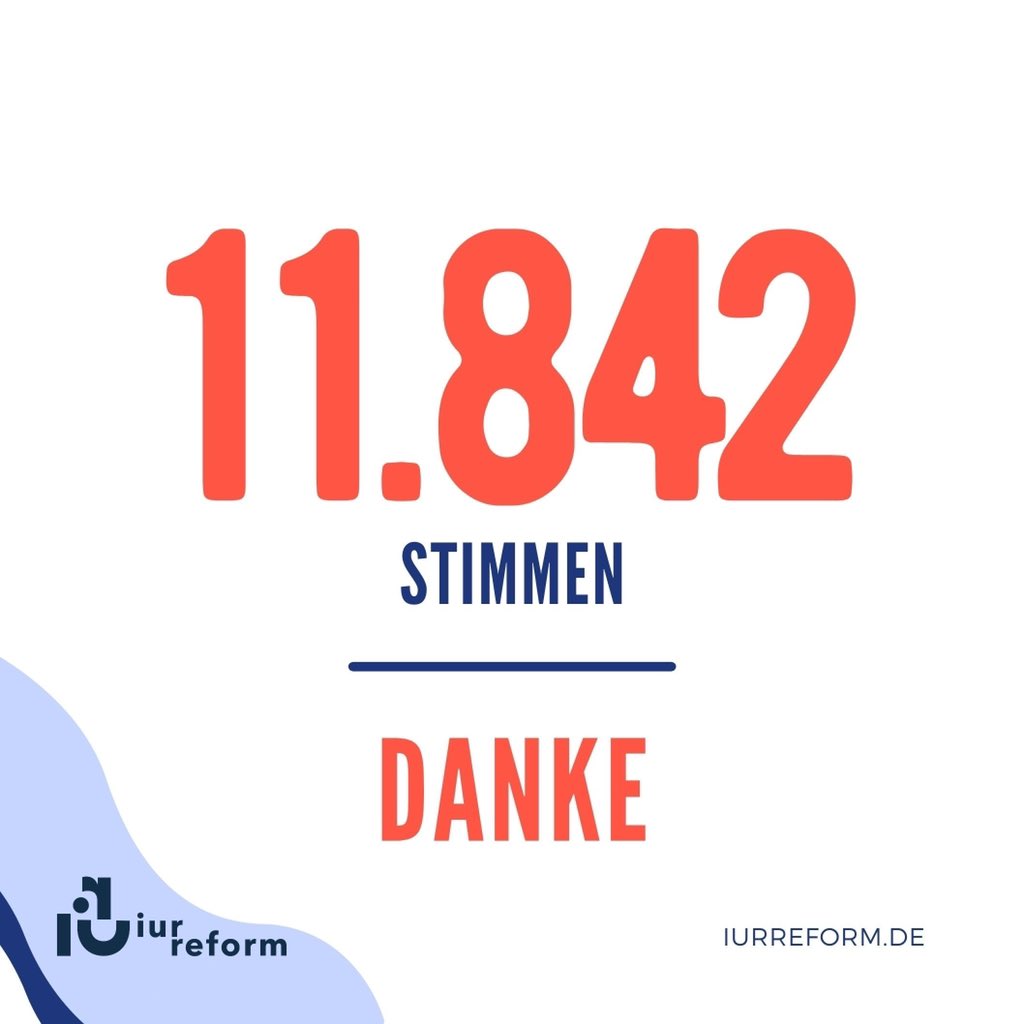 iur_reform's tweet photo. Wir sagen DANKE 🎉🎉🎉

🔉Gestern endete der Abstimmungszeitraum für die 44 Thesen. 

➡️Im Vorfeld haben wir uns das Ziel 10.000 Stimmen gesetzt. 
✅ Es sind deutlich mehr geworden. 

Jetzt beginnt natürlich die richtige Arbeit: Auswertung. Stay tuned! ✌️ https://t.co/LVEl4w3j6p