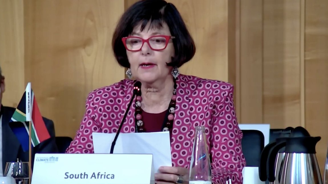 edking_I's tweet photo. South Africa says work on $8bn energy plan underway with Germany, Fra, UK, US + EU but warns of "lack of progress" at UN talks... "we are witnessing many developed countries reverting to coal... we cannot have backtracking" #PCD22 https://t.co/qdrbxzR9vd
