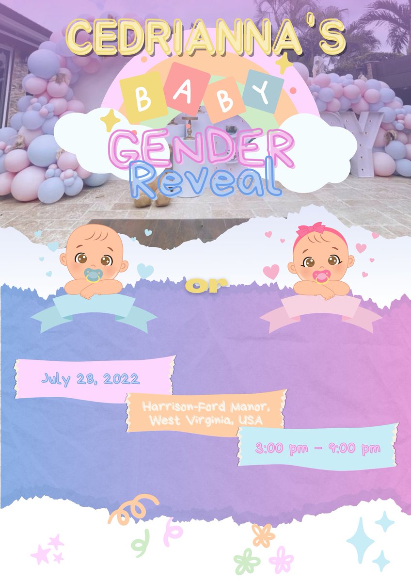 CC's Baby Gender Reveal 🍼 tweet media