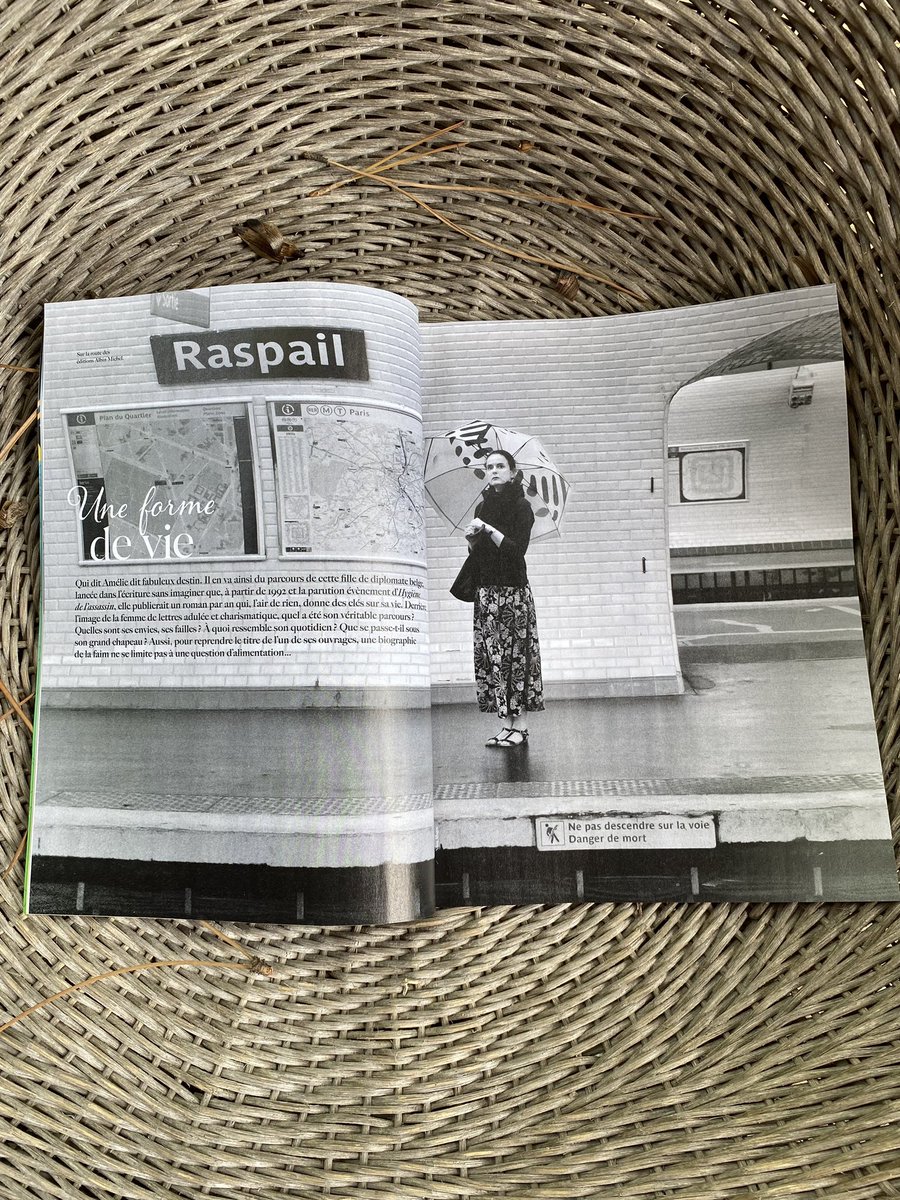 nikosaliagas's tweet photo. Mes photos de la romancière #Amelienothomb à la une du mag @Lire_ML numéro anniversaire. https://t.co/yqdqpVdjyE
