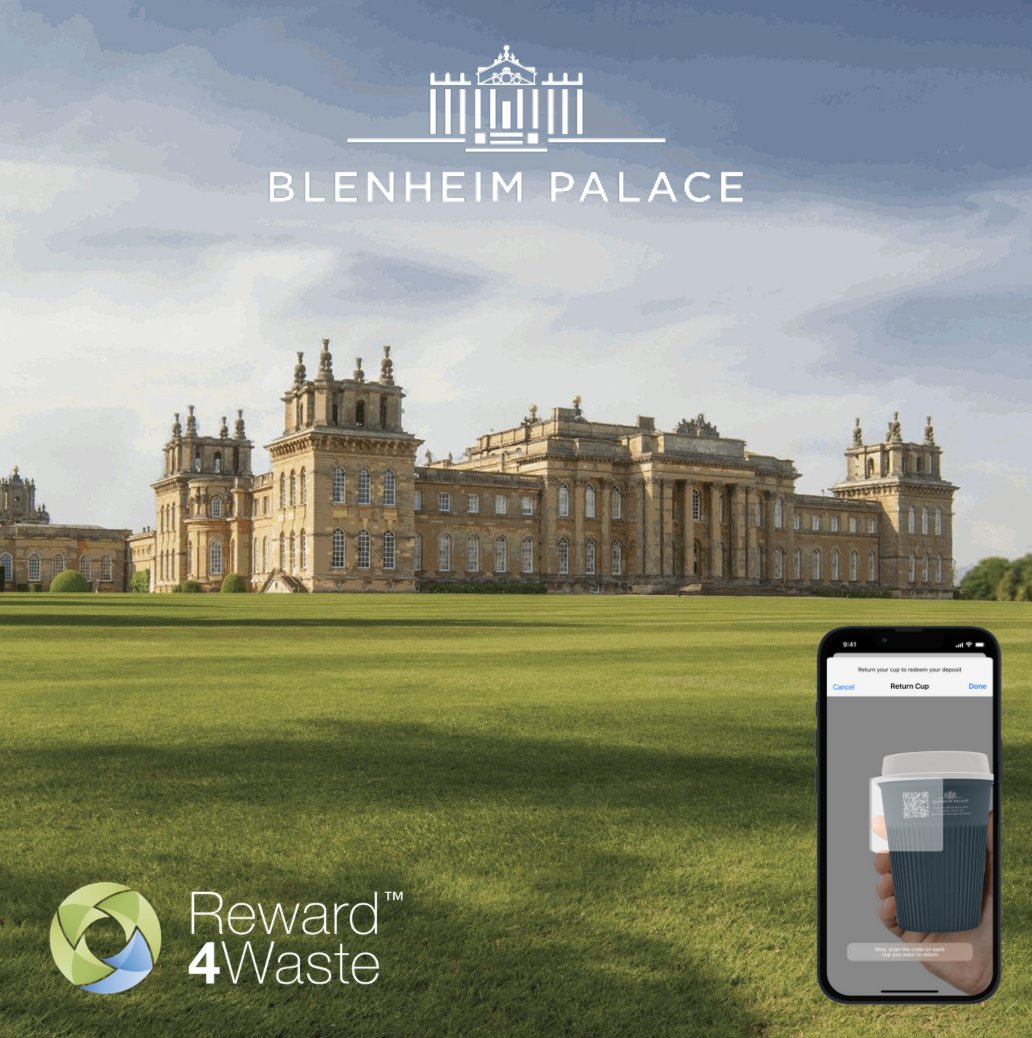 reuniverse_com's tweet image. This August we are proud to launch the UK’s first digital returnable cup scheme at @BlenheimPalace, a UNESCO World Heritage site, leading the way when it comes to #sustainability.

#returnablecups from  @Circularandco
#reusablecups #digital #Reward4Waste