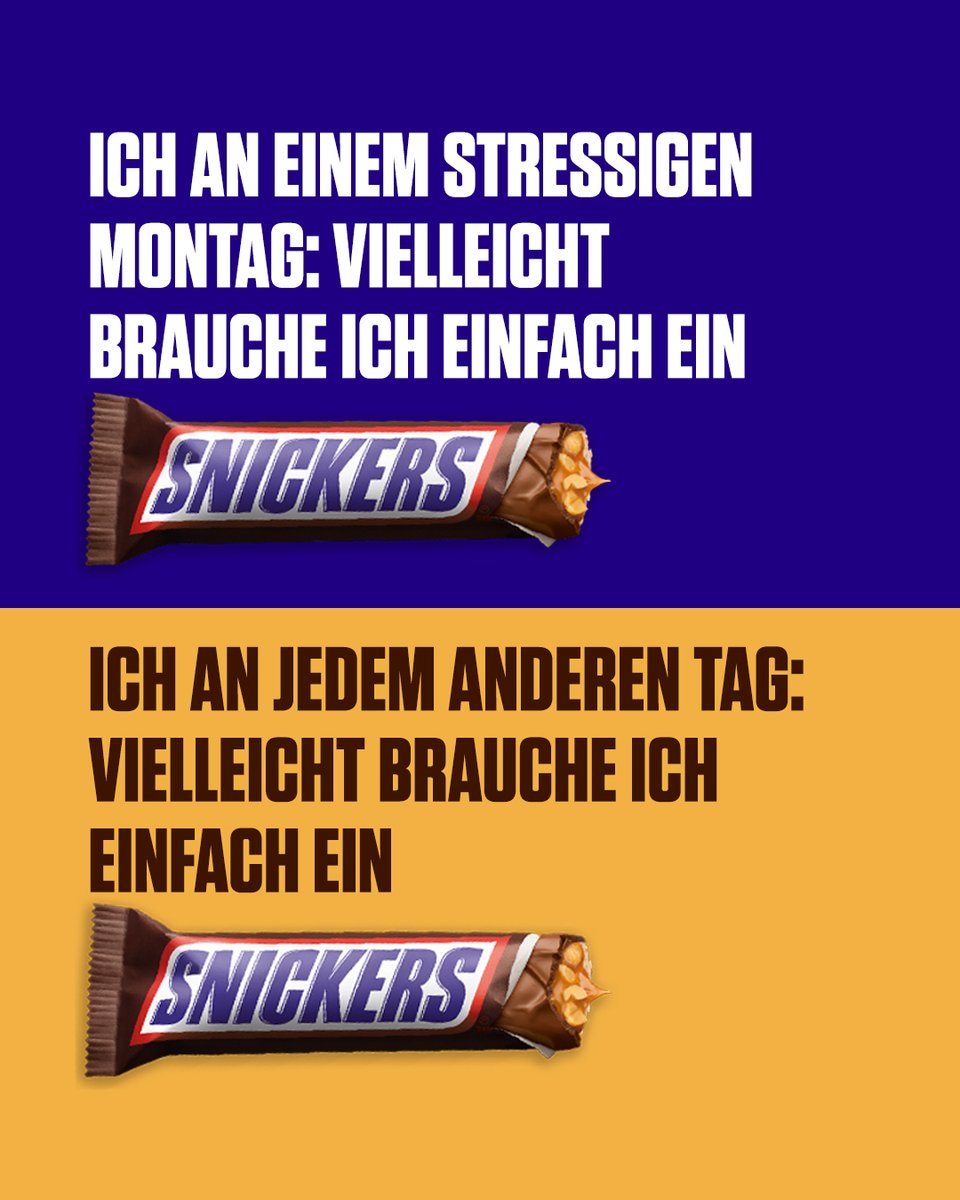 Isso. Oder? 🤔🤤
#SnickersDE #DuBistNichtDuWennDuHungrigBist
