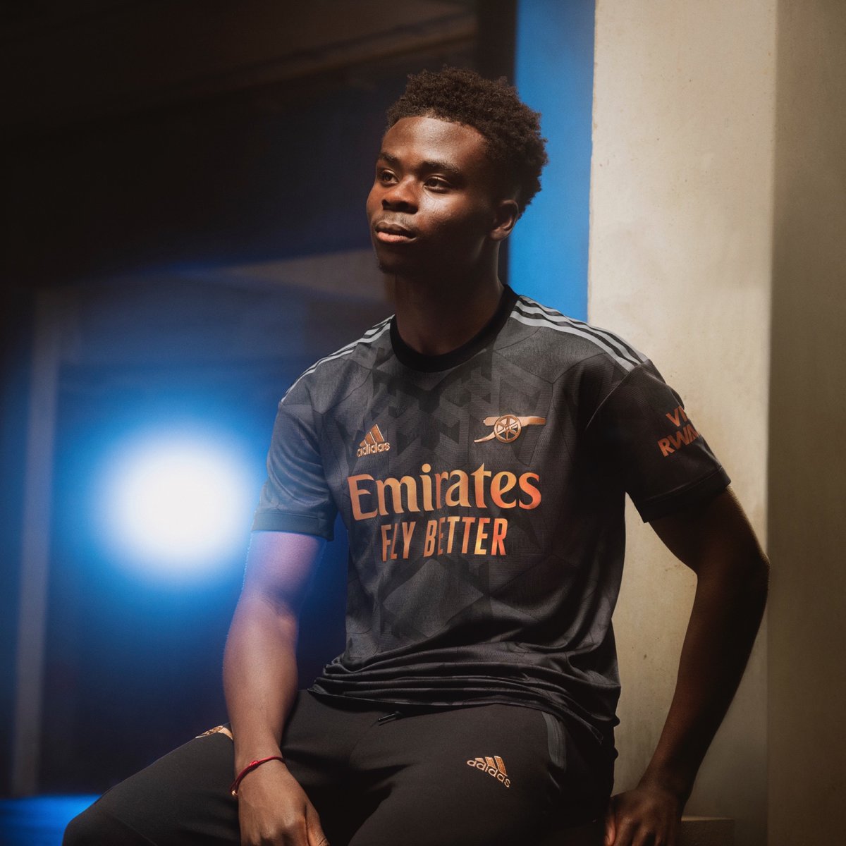 Arsenal's tweet photo. Back in black ♣️

Introducing The Arsenal x @adidasfootball 22/23 Away Kit 😎
