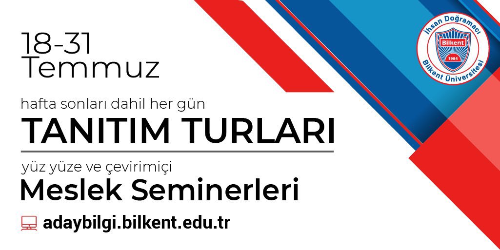 Bilkent2022's tweet photo. Tercih döneminde adayların yanındayız! Kampüsü tanımak ve rehber öğrencilerle tercihleriniz hakkında yüz yüze görüşmek için üniversitemizi 18 - 31 Temmuz tarihleri arasında ziyaret edebilirsiniz.
https://t.co/TJdicF9woo

#yks2022 #tercihimbilkent #yks22 #yks2023tayfa #acıklandı https://t.co/T6NUzKp1Rn