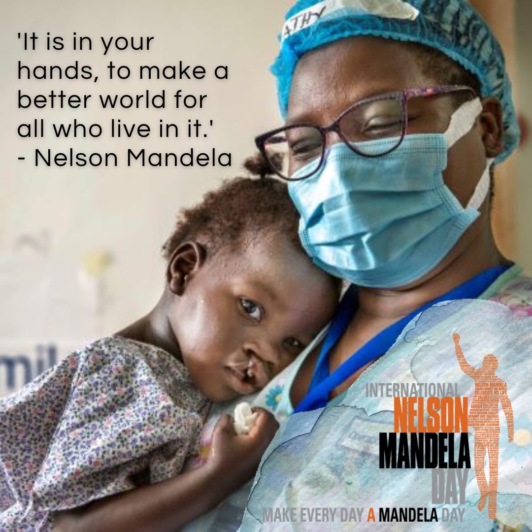 OpSmileSA's tweet photo. Happy Mandela Day!
‘It is in your hands to create a better world for all who live in it’ – Nelson Mandela
#ASmileIs #OperationSmile #giveback #UntilWeHeal https://t.co/6xUi9qnO5S