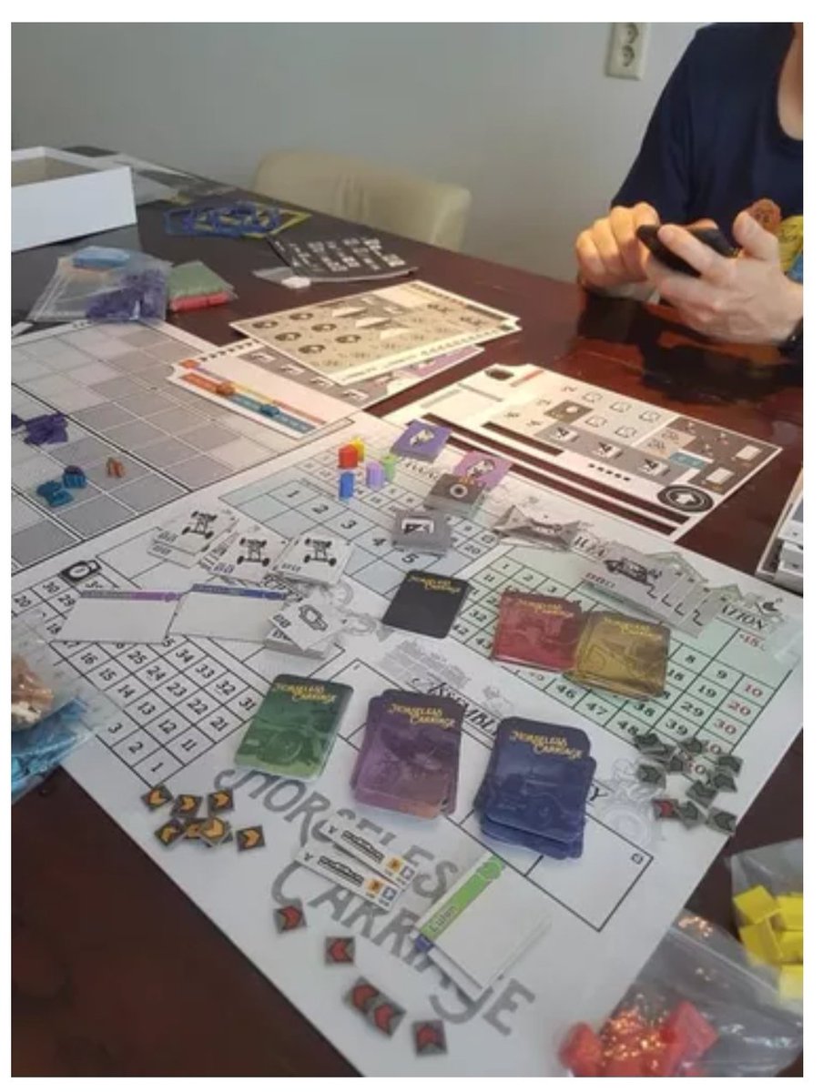 SKYuJyh4gJbZrJG's tweet photo. It appears that Essen in October is the target for completion. There are still problems, but progress is being made. I am very much looking forward to its completion.
#HorselessCarriage
#Splotter
#Playtestsession https://t.co/35GZmZZlz2