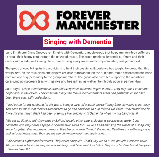 EllesmerePark's tweet photo. Thank you for your support on Saturday for our Ellesmere Park Life event. We raised Β£978.88 and will be donating it to @4EVERManchester 'Singing with Dementia'. Based in Salford, they help people and carers struggling with the symptoms of dementia and Alzheimerβs π#TeamEllesmere https://t.co/TM0FtFx67t