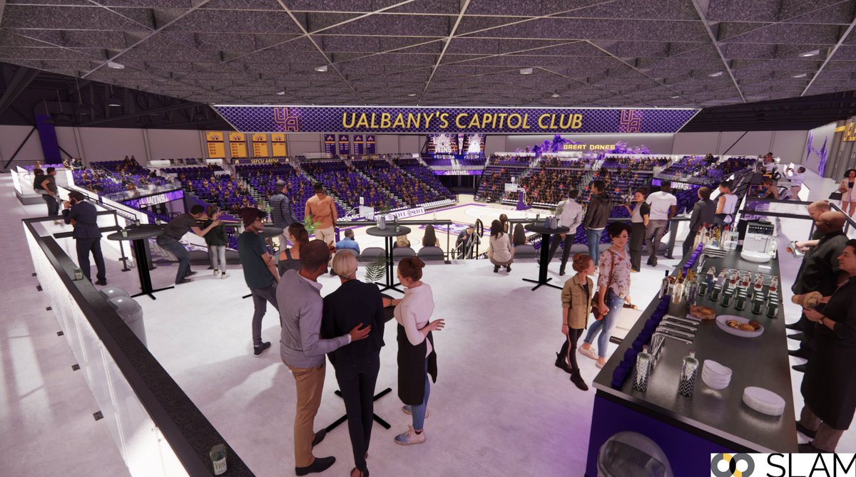 UAlbanySports's tweet photo. BUILDING. ON. GREATNESS. 

UAlbany is proud to announce renovation projects for SEFCU Arena &amp; PE Gym to provide state-of-the-art facilities for the University’s athletic programs &amp; the Capital Region 🏠

It's a great day to be a Great Dane 🟪🟨

https://t.co/Yt2kAU4rSE

#BeGreat https://t.co/B5m6y485t9