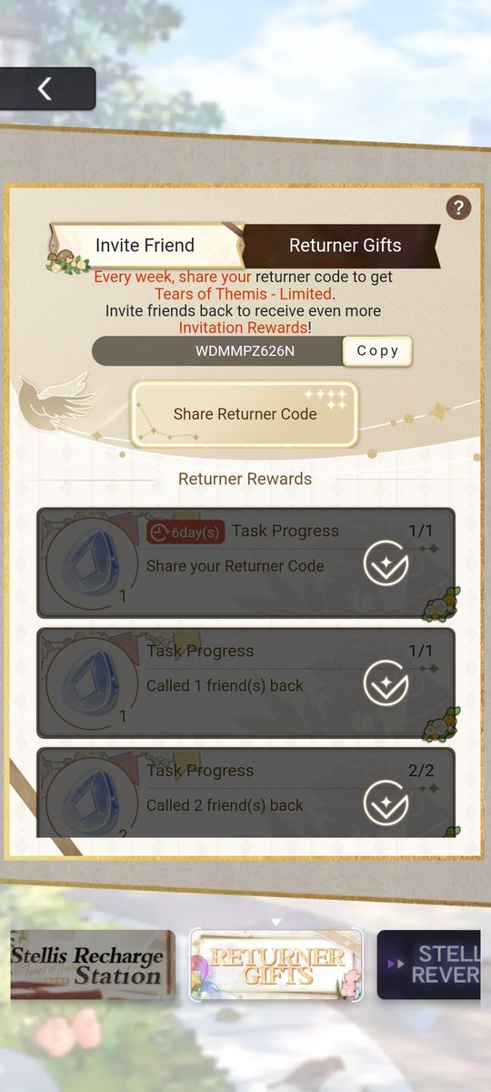 NaiaraWing's tweet photo. OMG!
Not one but three times!
Seriously, thank you so much for using my Returner Code! π₯Ίππ
#TearsofThemis #ReturnerCode https://t.co/H4zUb3fcX4