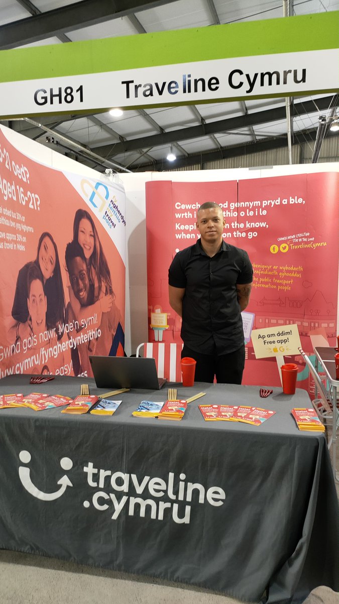 The Traveline Cymru team is here at the Royal Welsh Show, join us at our stand! 👋 You can learn more about how we can help you plan your public transport journeys using the variety of services we offer.