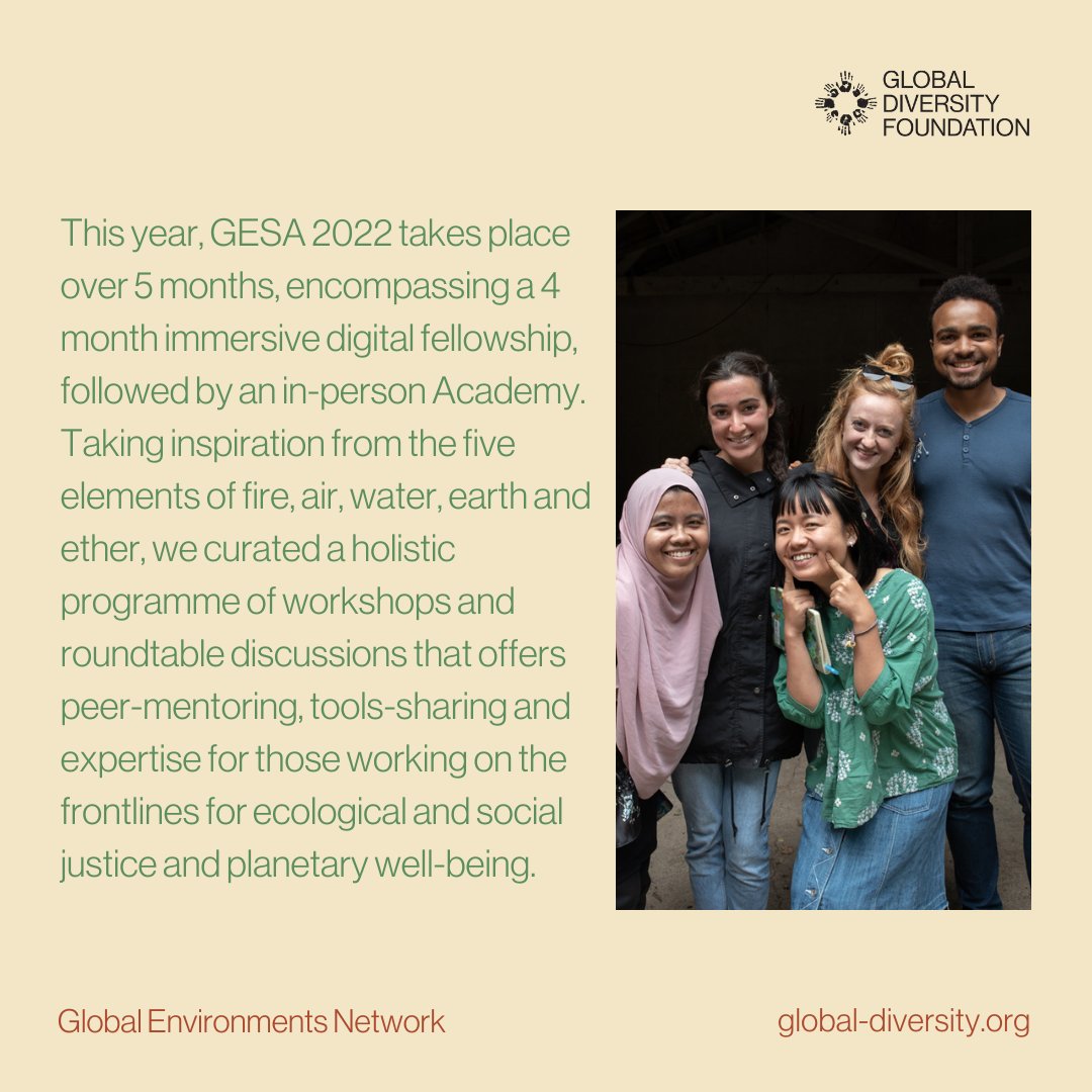 GlobalEnvirons's tweet photo. Many of the incredible cohort members and environmental changemakers have been awarded bursaries to join GESA's final event this year, but a few of them will need to crowdfund to cover the remainder of the course fee. You can support them via this link ➡️ ​https://t.co/qA8fM7cCis https://t.co/YzXycWW4NZ