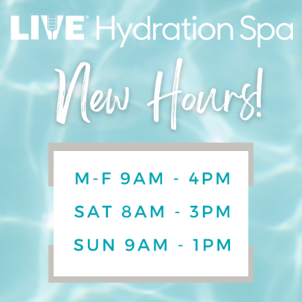 HydrationSpa's tweet photo. You asked and we listened! We have new hours starting today, to better serve our clients.
BOOK NOW →  https://t.co/e5HsVJQ2jt https://t.co/52DjsVk0aK