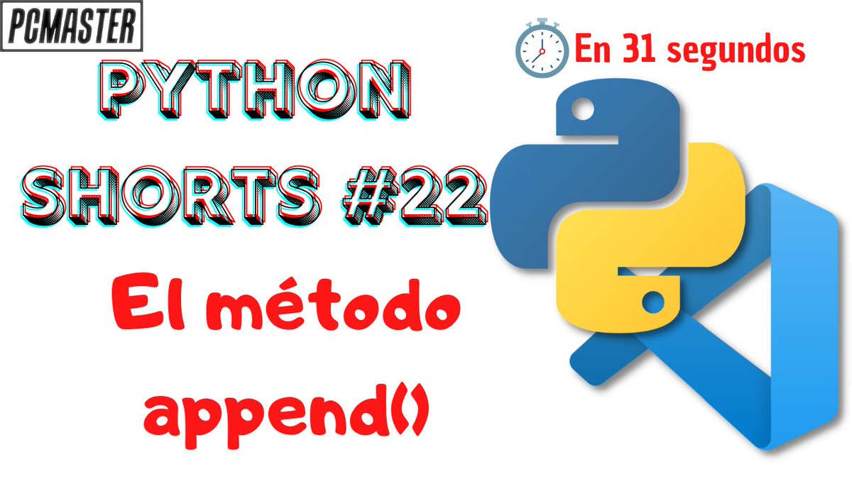 pc_mast3r's tweet image. El método APPEND de LISTAS - Python Shorts #22 youtu.be/vFYxDCq65Hg a través de @YouTube #python #code #shorts #programacionfacil #cursosverano
