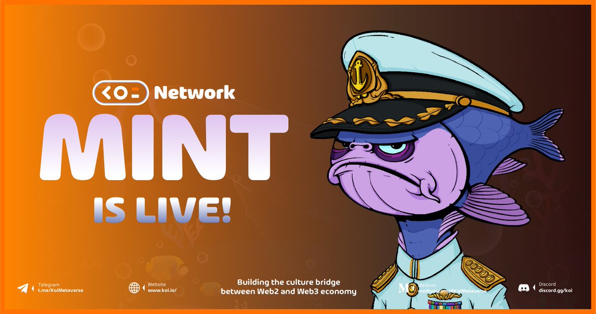 KoiMetaverse's tweet image. 🤿 #Mint IS LIVE 🤿

➡️ #Mint Site - marinebeast.com/mint

➡️ Limited Time. Only available from 1 PM on July 18th to 1 PM on July 31st (UTC).

➡️ #Mint now or never.

➡️ If your #NFTs are taken, they are taken forever.

#NFTCommunity #NFTs #pfpNFT #NFTMarketplace