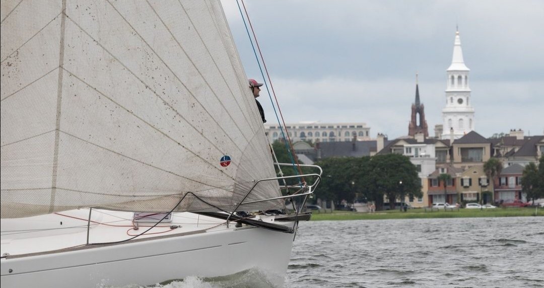 The yacht SV blueprint taking part in the the Military Salute Regatta in beautiful Charleston.

This regatta was started as a fun day honoring the nation's active-duty military and veterans and as a way to day thank you!

#ullmansails #sails #sail #sailing