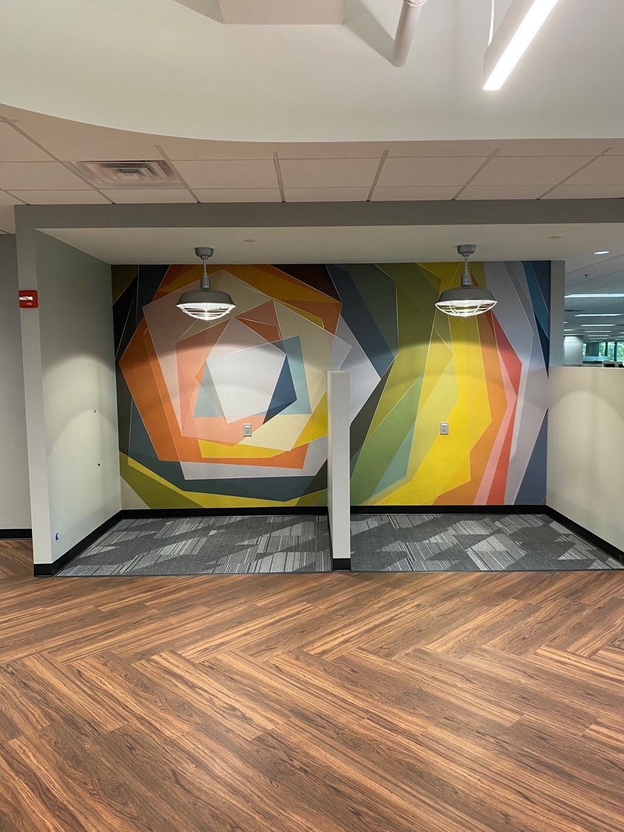 WarnerSummers's tweet photo. Nearing completion and ready for full furniture installation. AT&amp;T Alpharetta campus. 
#workplacedesign #renovation #interface_atl https://t.co/L9FBJ15uv4