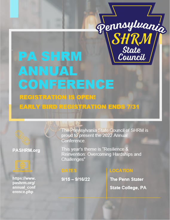 Registration is open for the #PASHRM Annual Conference! Register today: pashrm.org/annual_confere…