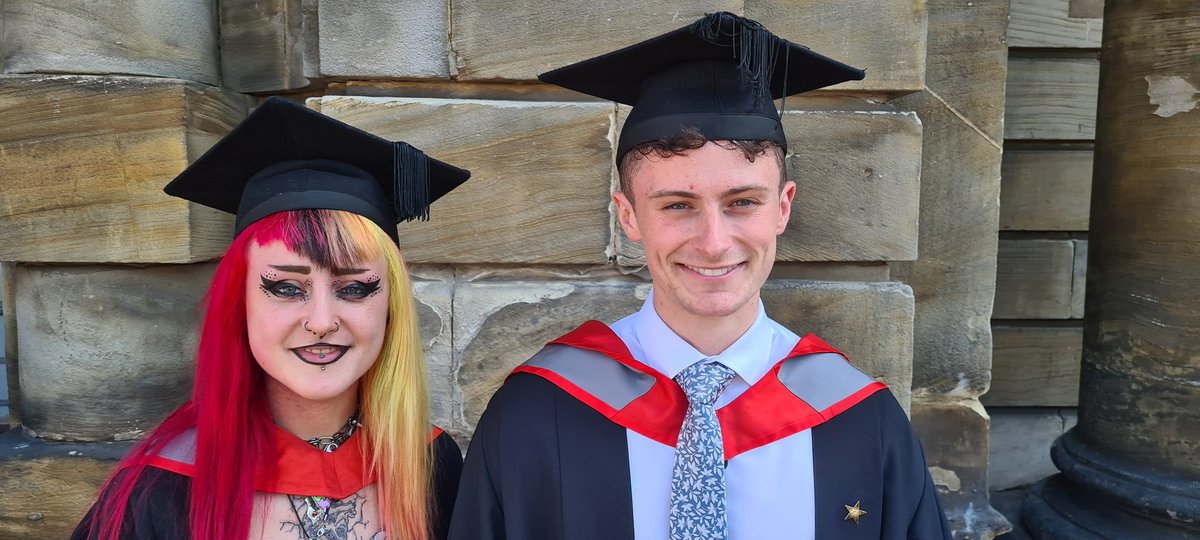Huge congratulations to our First Class Honours Degree #apprentices  graduating today. Tom and Chloe are the first apprentices to complete the Manufacturing Engineer Degree Apprenticeship. <a href="/App4england/">Apprenticeships</a> <a href="/WMAANetwork/">West Midlands Apprentice Ambassador Network</a> #Engineering <a href="/staffsuni_dta/">Digital, Technologies & Arts</a>