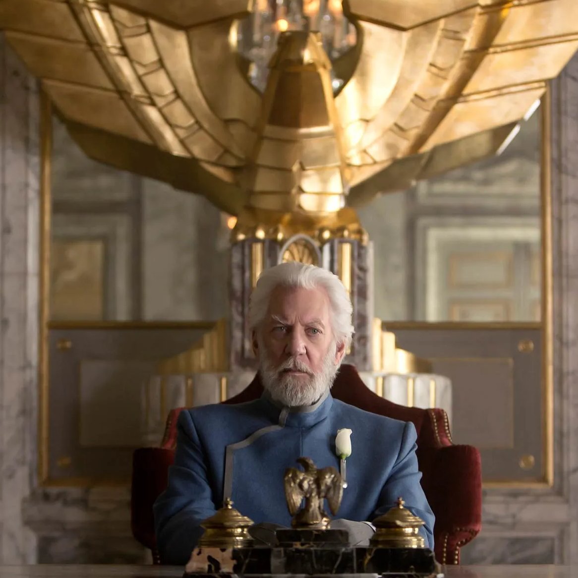 Happy birthday to Donald Sutherland. \"Panem Today, Panem Tomorrow, Panem Forever\"  