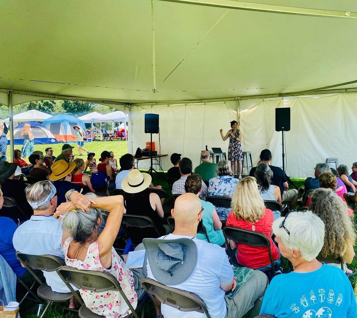 ESR's <a href="/Gracejisunkim/">Grace Ji-Sun Kim</a>  spoke at this year's <a href="/WildGooseFest/">Wild Goose Festival</a>  in North Carolina. Check out our website  esr.earlham.edu for more updates,  degree/certificate programs, and Scholarships!