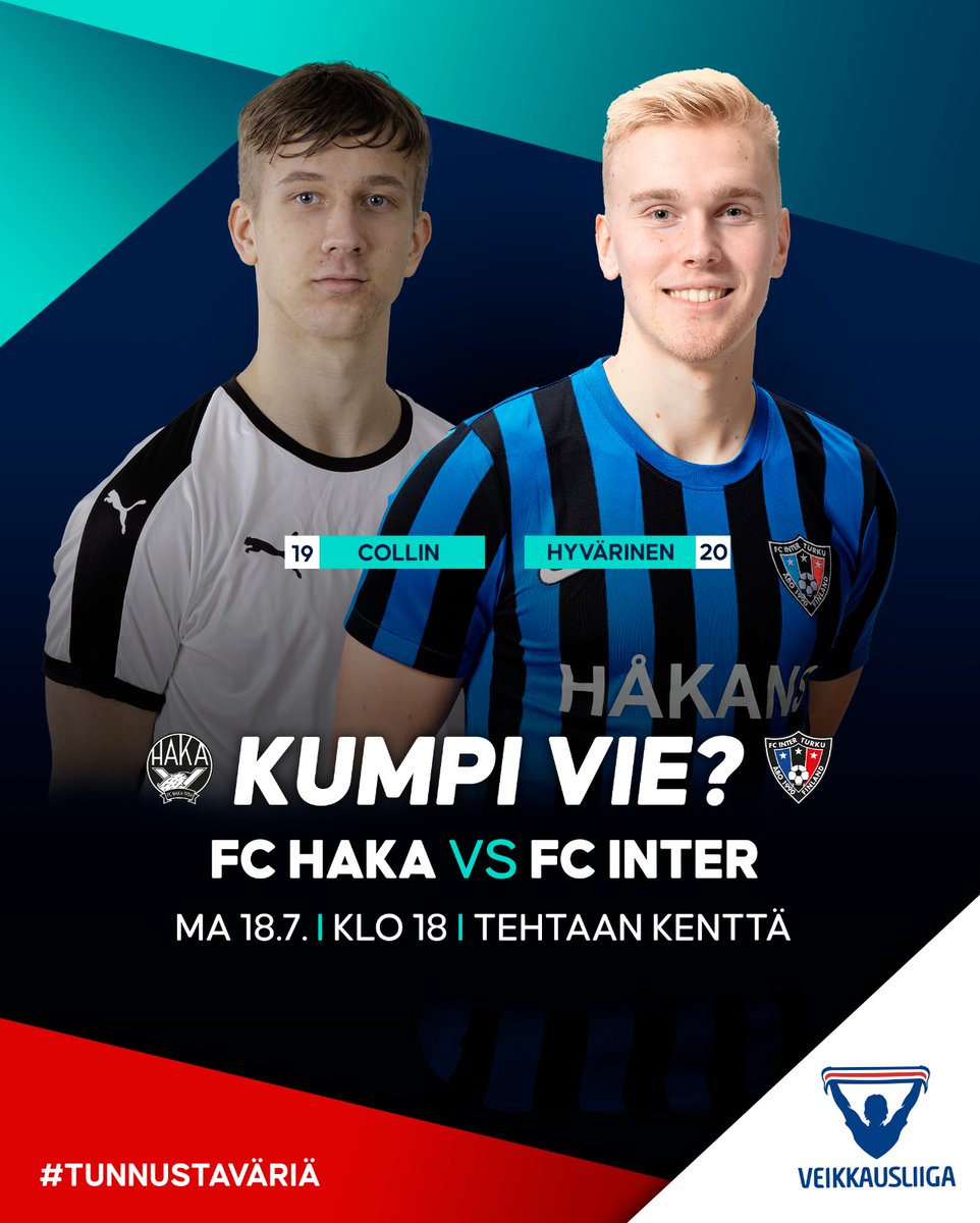 Veikkausliiga's tweet photo. Kokoonpanot ovat ulkona ja pian mennään 🔥
Tule mukaan FC Hakan ja FC Interin kyytiin Ruudun kautta kello 17.45 👇
🖥 https://t.co/VUWeeL11kE
📱Veikkausliigan IG
#veikkausliiga #tunnustaväriä
#HAKAINT https://t.co/9iOVRcFJeq