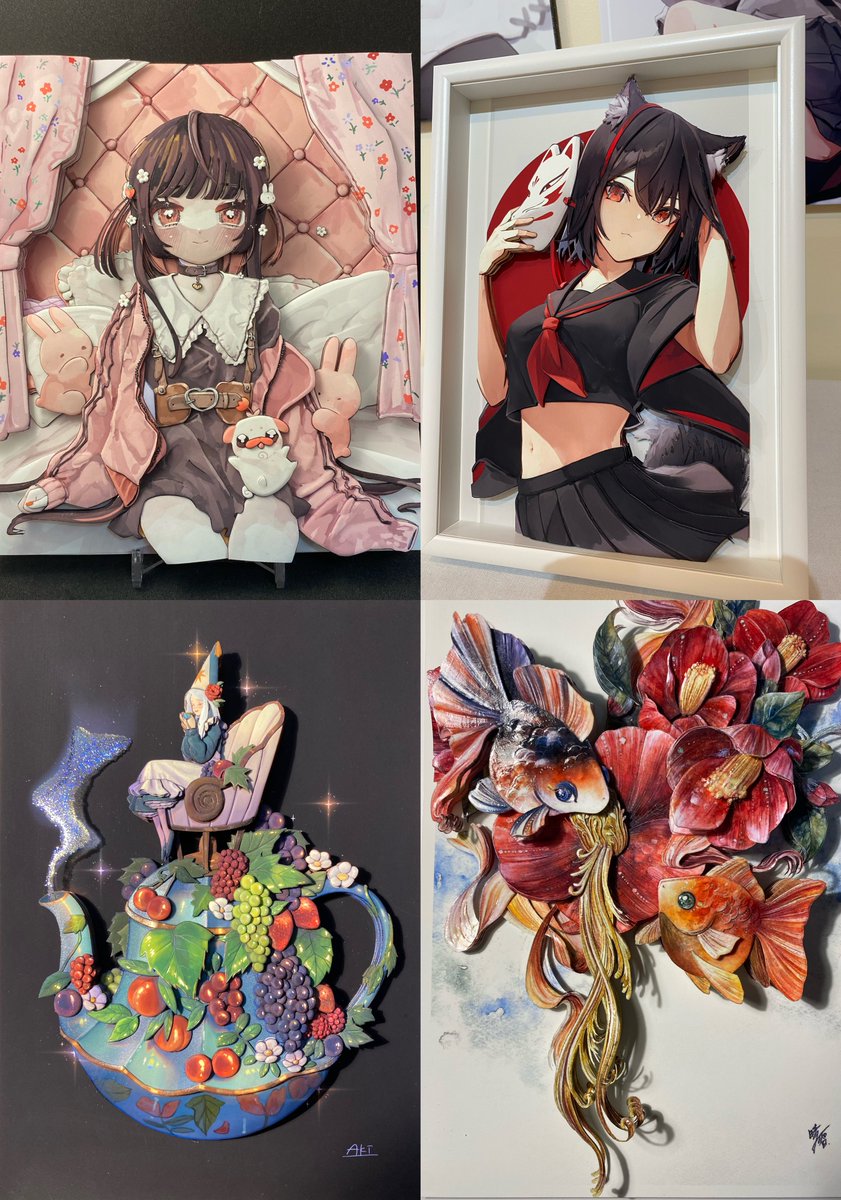 ●固定用自己紹介

☆作ったものまとめ。
https://t.co/0lKcvwwgow

★シャドーボックスの作り方(基本編) 
https://t.co/UHxxmfAVUX

☆マシュマロ
https://t.co/rt2gKCwga3

素敵なイラストを忠実かつ丁寧に立体化する作風で製作・活動しており、作家様の許可を得た上で作品展示などもしています。 