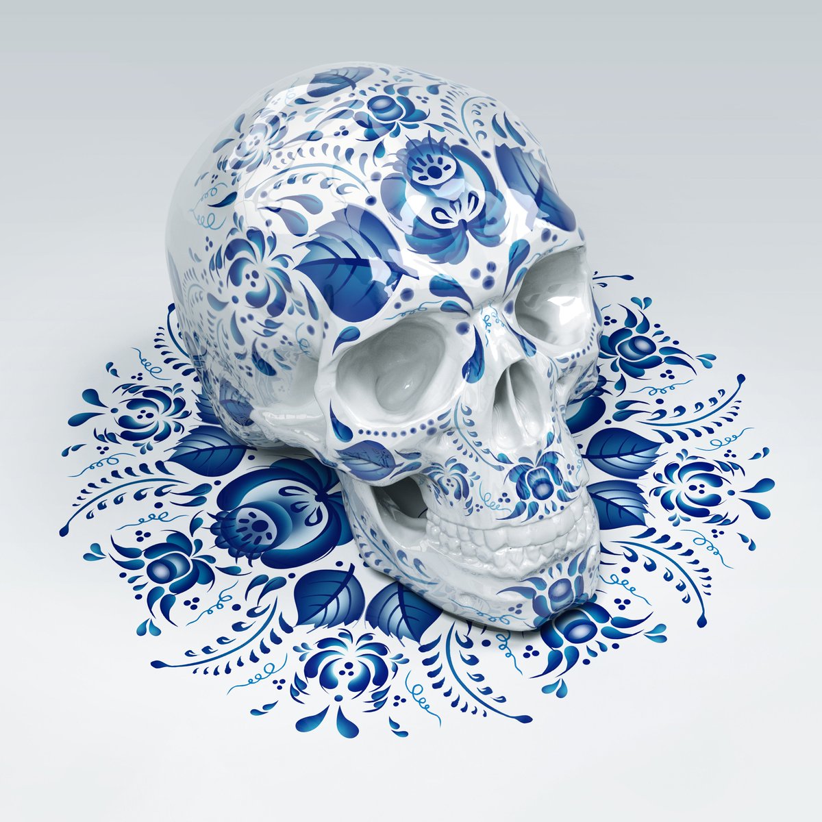 From our marketplace 🎨 ‘Blue Calavera' by @Vinogrdova
‘Calavera project is a fusion of Mexican Dia de los Muertos skulls and Slavic traditional folk painting.’ 

Find out more here - 1stdibs.com/nft/art/blue-c…