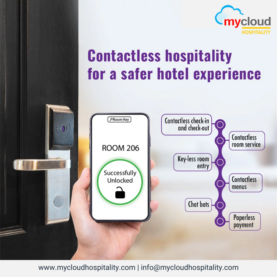 MycloudPMS's tweet photo. #contactlessservice is most important for a #hotel to attract guests back. Implement it at your #hotel to keep your guests & staff safe, streamline hotel operations & improve the #guestexperience.
Ask us how we can help you with mycloud - https://t.co/E1v9h1cyjM https://t.co/uq2GcTg53m