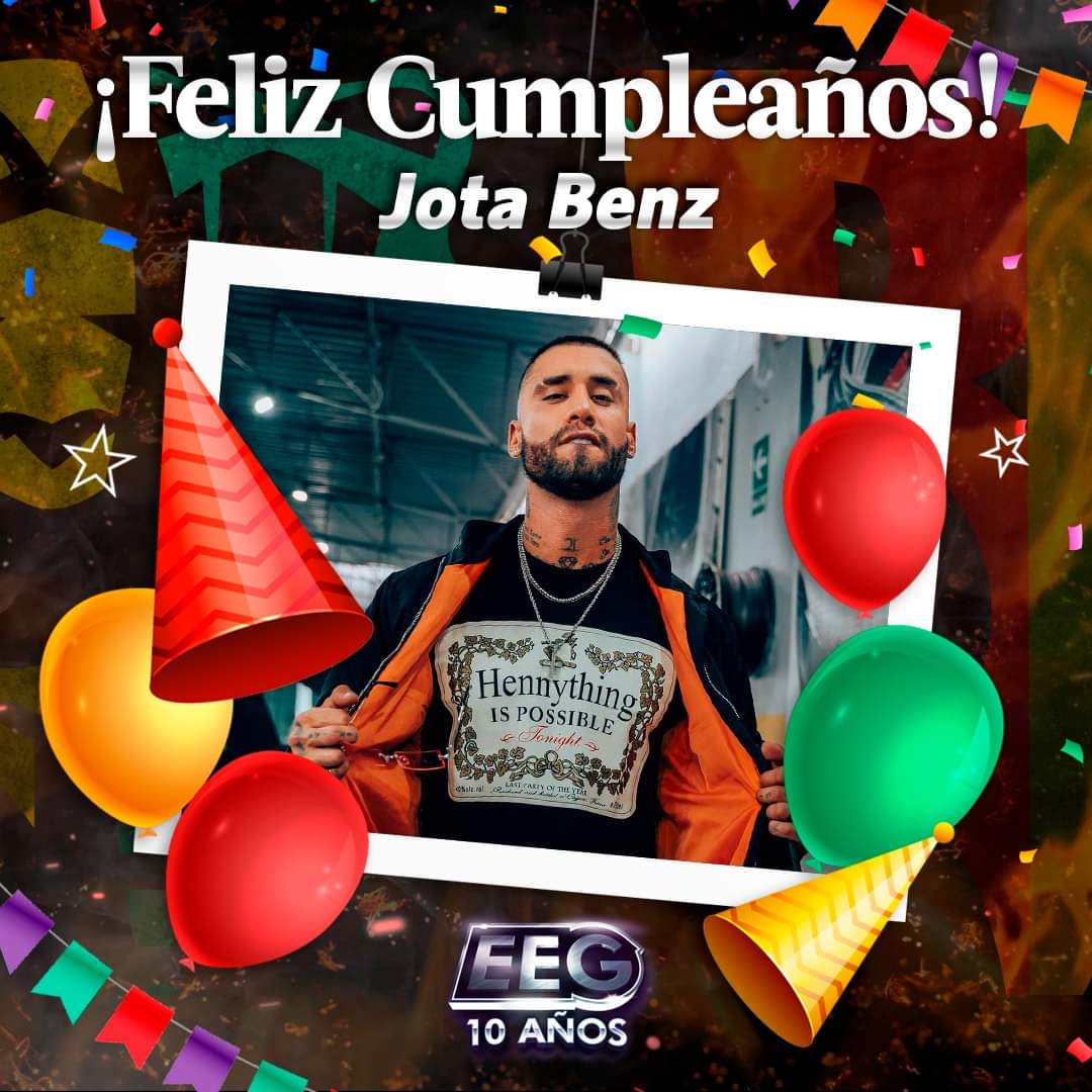 ¡FELIZ CUMPLEAÑOS! 🔥
El "mamut" <a href="/JotaBenzOficial/">BENZ</a> cumple un año más de vida 🥳. Todos en #EEG10Años deseamos de todo corazón que pases un hermoso día junto a la bella <a href="/AngieArizaga/">Angie Arizaga</a> 💖 y que tengas una vida llena de éxitos.

Tú también déjale tus saludos 🤗⬇️