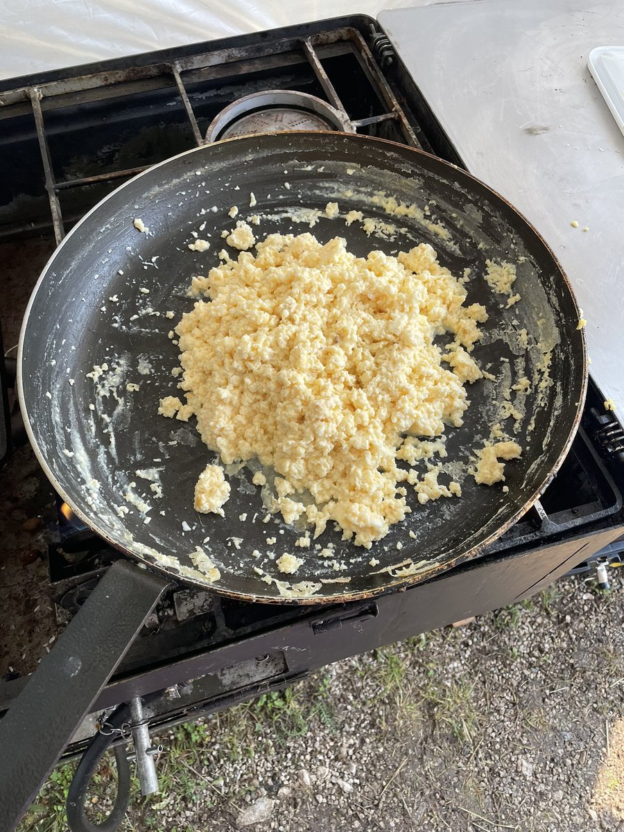 TGAWItaly22's tweet photo. Scrambled egg was a big hit with the campers this morning #cracking #eggtastic #eggcellent #eggactlywhatwewanted #shellofatime #notyokingaround https://t.co/VVFdRMlJWi