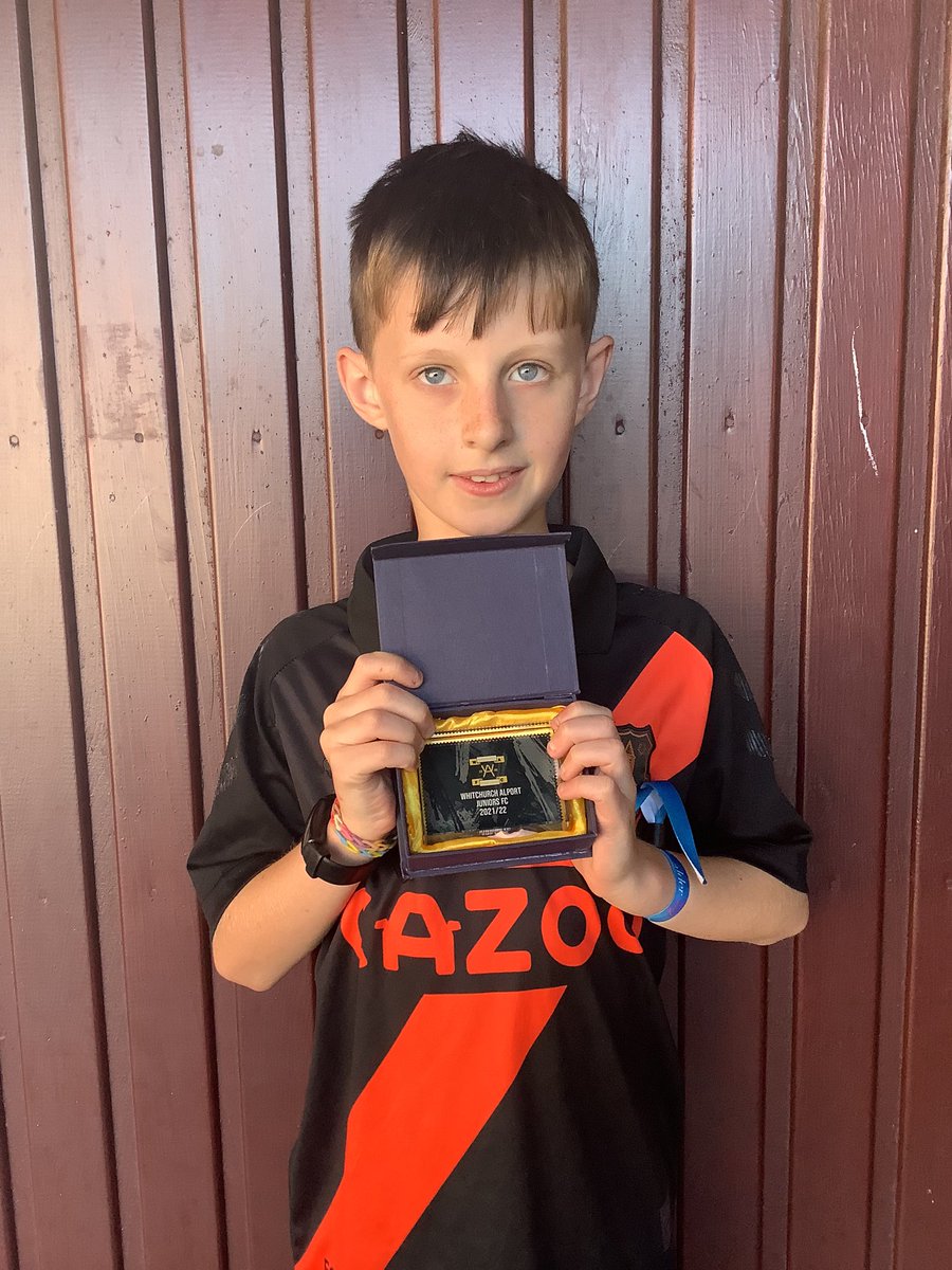 Dylan in 5SB is proud to present his trophy from Whitchurch Alport football club for his commitment to playing in matches.