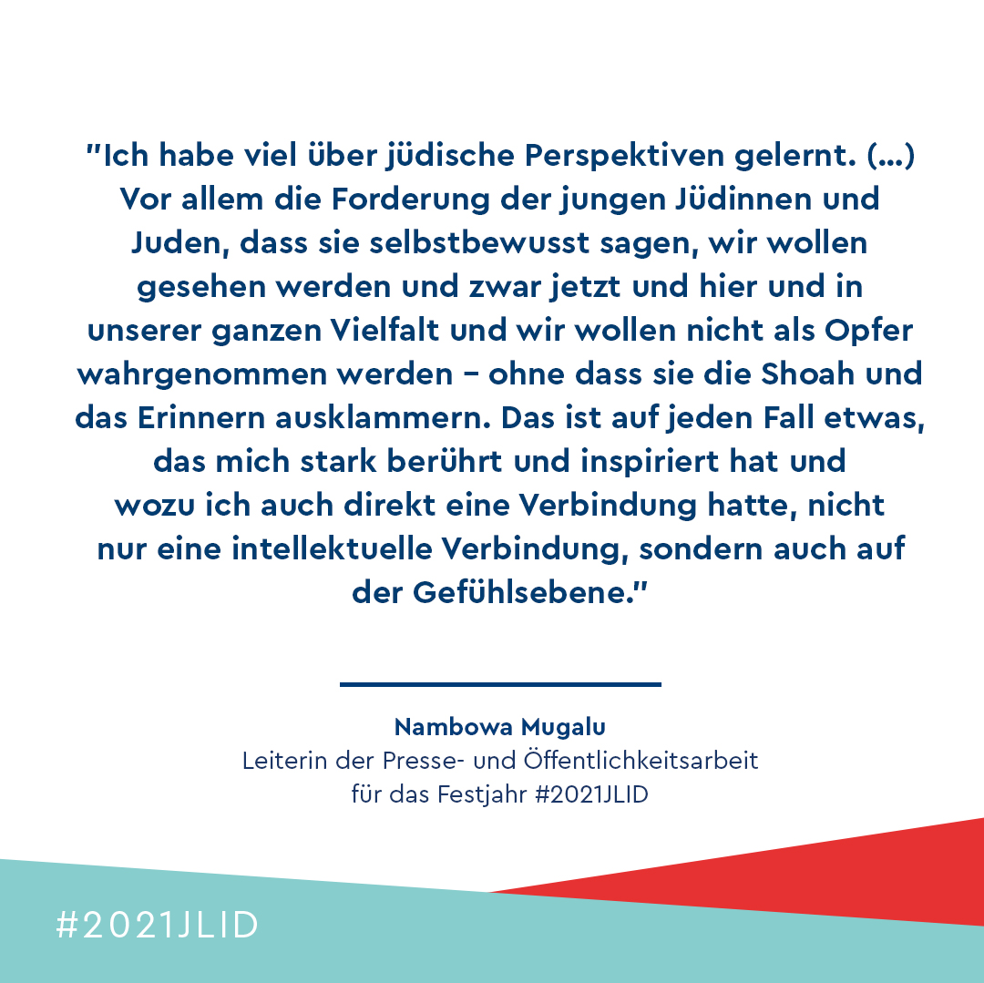 Podcast #2021JLID: Heute spricht Nambowa Mugalu mit Shelly Kupferberg über ihren Ansatz als Pressechefin des Festjahrs, jüdisches Leben sichtbarer zu machen, über Vielfalt & Diskriminierung von jüdischen & Schwarzen Menschen in Deutschland. @AndreiKovacs_ @SylviaLoehrmann