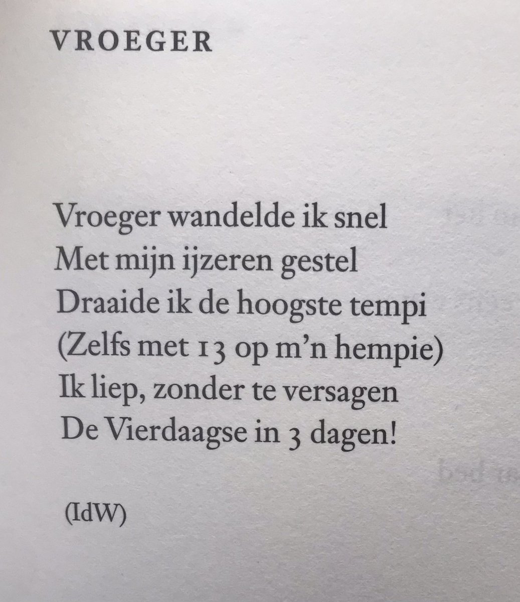 Dit vers van Ivo de Wijs uit Olympische verzen (IdW &amp; ThD, 2008) is ineens verrassend actueel. #vierdaagse #hittegolf