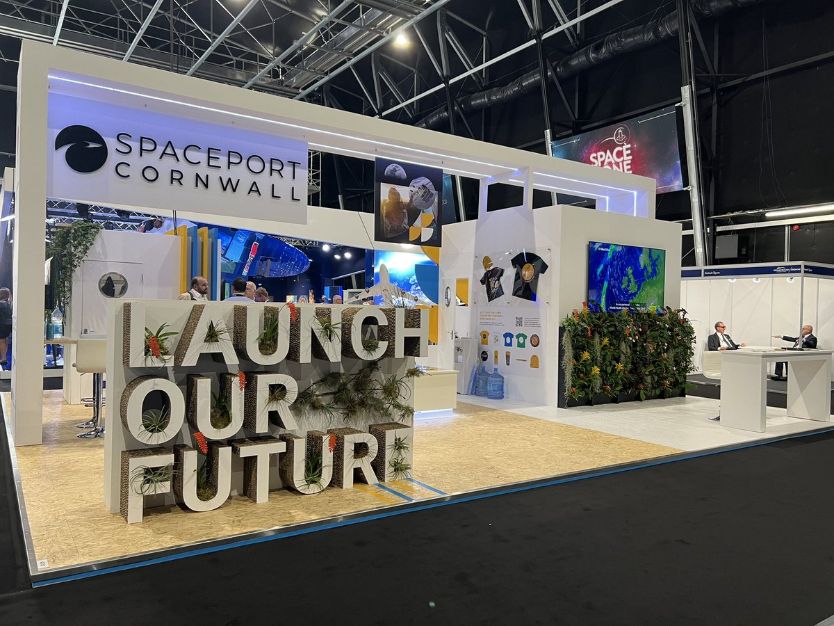 What a stand! 
<a href="/SpaceCornwall/">Spaceport Cornwall</a> 

Thank you <a href="/EdenProject/">Eden Project</a> for bringing Earth to space and being the visual reminder of why we are doing this.

<a href="/FIAFarnborough/">Farnborough Airshow</a> let’s go!

Come and say hello Hall 4 Stand 4310.

#FIA22 
#LaunchOurFuture
#GoodSpace