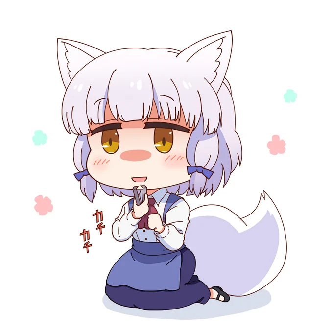 リコくんを描く。恋にときめいてる女の子(年齢不詳)はかわいいですね。カチカチ#まちカドまぞく #リコくん 
