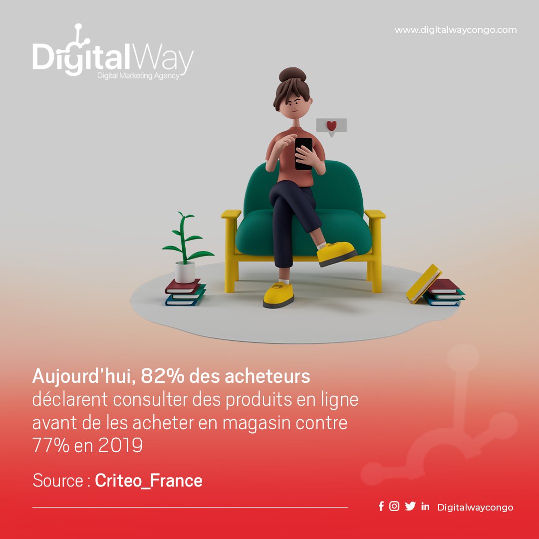 DigitalwayCongo's tweet image. #DigitalWay vous accompagne dans l’intégration de l’approche digitale dans le processus #Marketing et #Commercial de votre entreprise, avec une touche unique basée sur l’#inbound.

CONTACTEZ-NOUS :
🌐digitalwaycongo.com
📩hello@digitalwaycongo.com
📞+243 814 131 412

#Agency