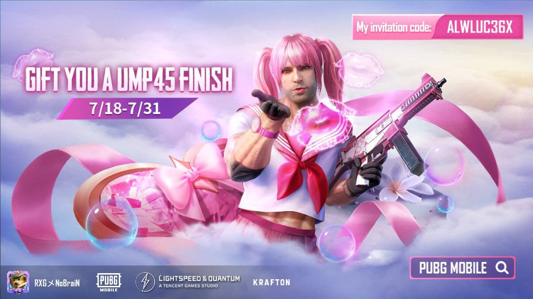 Come to PUBG MOBILE, get a permanent UMP45 skin for free! share.pbgcj.com/h5campaign.php…