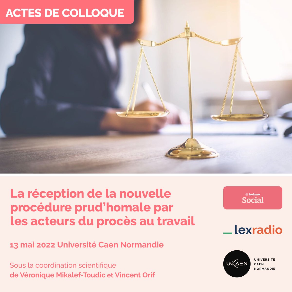 🆕⚖️ ACTES DE COLLOQUE | La réception de la nouvelle procédure prud’homale par les acteurs du procès au travail
 
➡️ Pour accéder au sommaire : bit.ly/3zbJOU6
 
🎧 Pour écouter les interventions, c’est par ici : bit.ly/3OflHIs
 
#procédure #CPH #avocats #procès