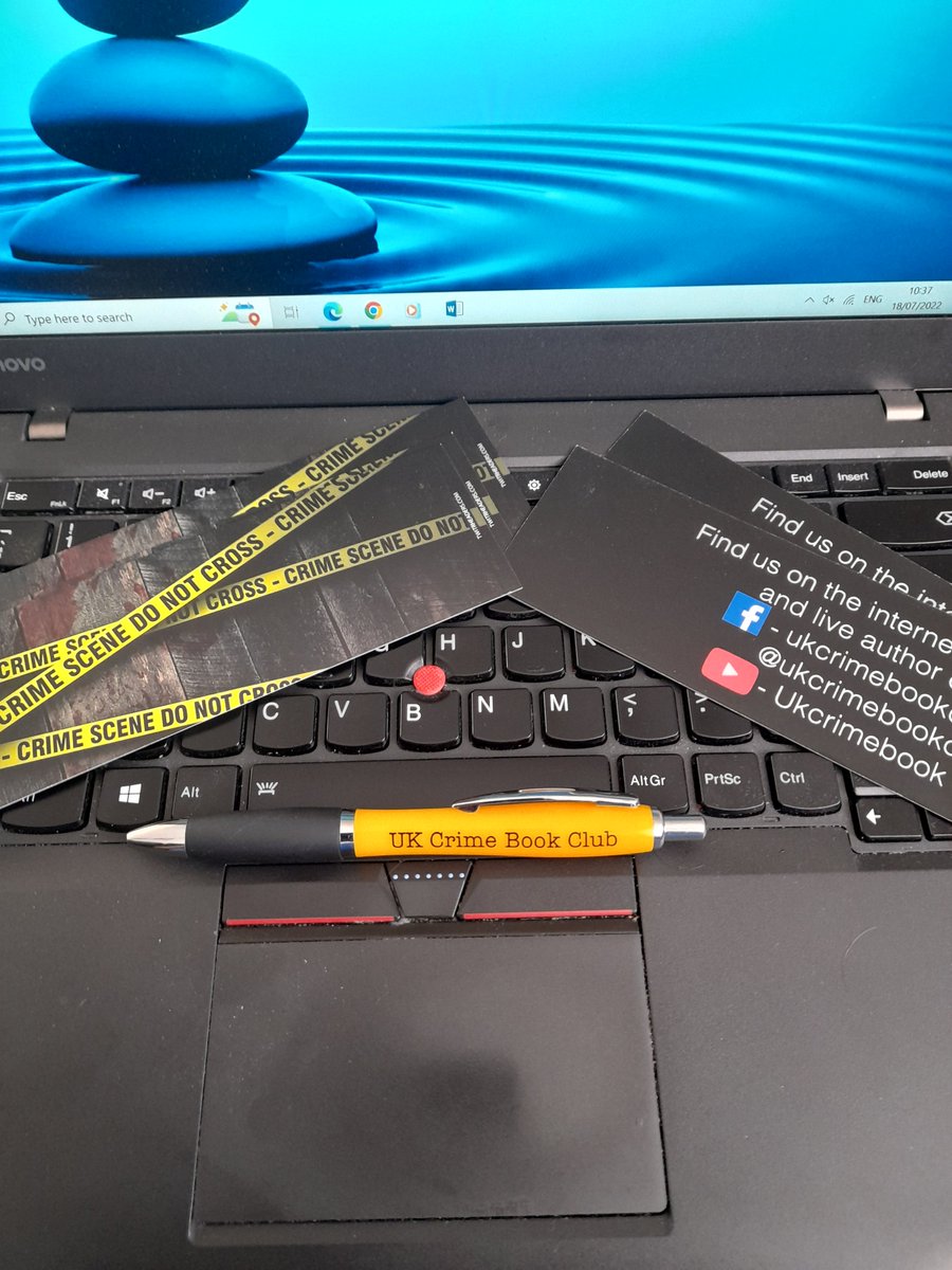 Tony J Forder Books #SomethingMoreToSay #Bliss (@tonyjforder) on Twitter photo Obligatory photo - thank you for my bookmarks and pen. I'll hand out the bookmarks in relevant places.
Image shows laptop keyboard with several <a href="/ukcrimebookclub/">Ukcrimebookclub</a> bookmarks laid out, plus the <a href="/ukcrimebookclub/">Ukcrimebookclub</a> pen. Obligatory photo - thank you for my bookmarks and pen. I'll hand out the bookmarks in relevant places.
Image shows laptop keyboard with several <a href="/ukcrimebookclub/">Ukcrimebookclub</a> bookmarks laid out, plus the <a href="/ukcrimebookclub/">Ukcrimebookclub</a> pen.