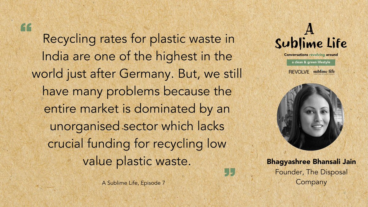 Kubernein's tweet photo. 🎙️On our latest episode on #ASublimeLife @TheBhagyashreeJ talks to host @ShivrajParshad on challenges India faces in #Recycling low-value #plastics and the need for #circularity in the value chain
🎧 to this episode & many more on https://t.co/6PkbzZSyWG https://t.co/pWoipTpIv8