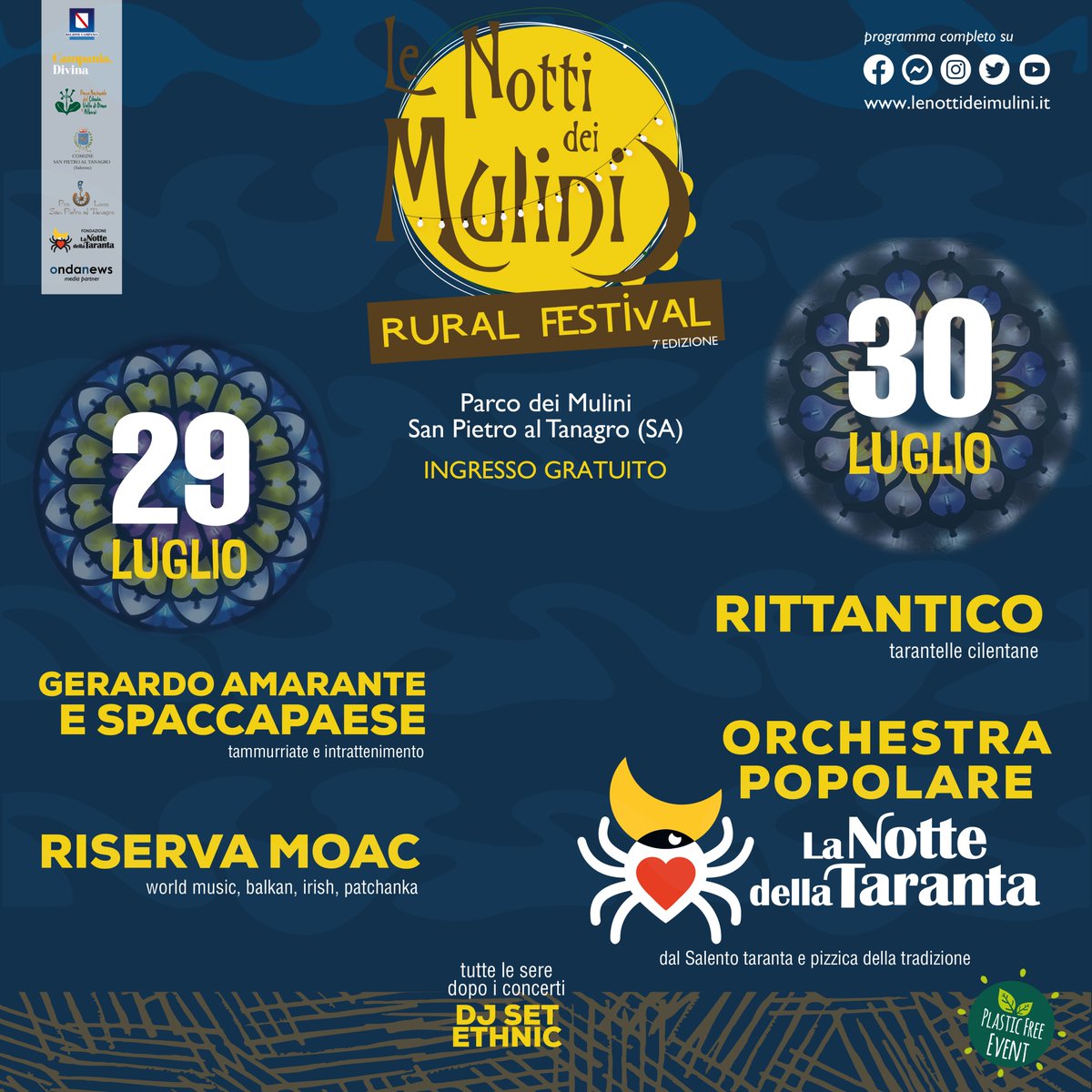 nottideimulini's tweet photo. 29 e 30 luglio Le Notti dei Mulini ed. 2022 
Line-up festival: Amarante e Spaccapaese, @RiservaMoac, Rittantico, Orchestra Popolare La Notte della Taranta @TarantaTweet . Tutte le sere dj set ethnic BeCool in tour
#musicapopolare #tradizione #vallodidiano https://t.co/TewdZaWQjP