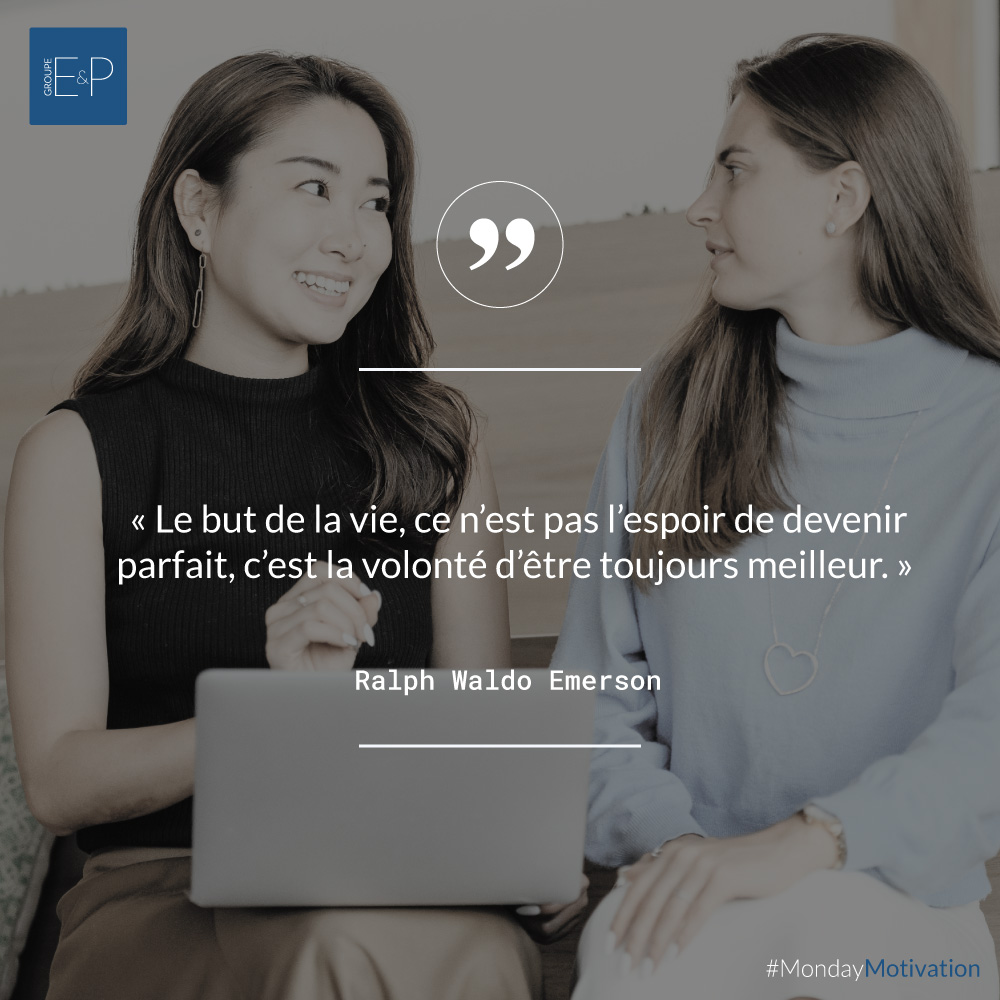 Cette semaine dans notre #MondayMotivation, nous vous invitons à méditer cette citation : « Le but de la vie, ce n’est pas l’espoir de devenir parfait, c’est la volonté d’être toujours meilleur. » de Ralph Waldo Emerson. 😍

#Citations #Quotes #MondayMotivation #Motivation