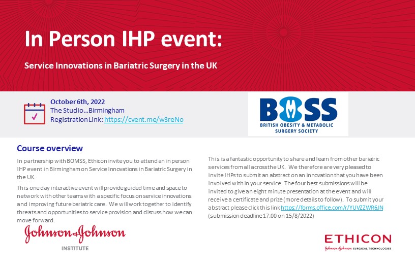 sallyabbottRD's tweet photo. Registration now open for a FREE event exclusively for @bariatricBOMSS IHP members😀
Register here➡️https://t.co/oiSG8KGDiE
Submit your service innovation abstract here➡️ https://t.co/KucuRoDjdE
Not a BOMSS member yet? Sign up here➡️https://t.co/SDyhPod8aT https://t.co/xOoRDSQ5gO