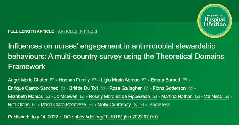 jhieditor's tweet image. In press: new research identifies the significant benefit of nurse training on #antimicrobial stewardship behaviour and its determinants. ow.ly/rIxF50JWyZ8